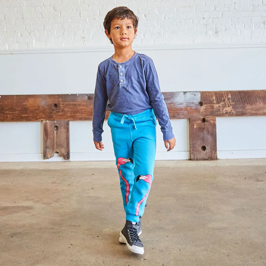 Flamingos Fuzzy Fleece Jogger Pants