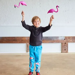 Flamingos Fuzzy Fleece Jogger Pants
