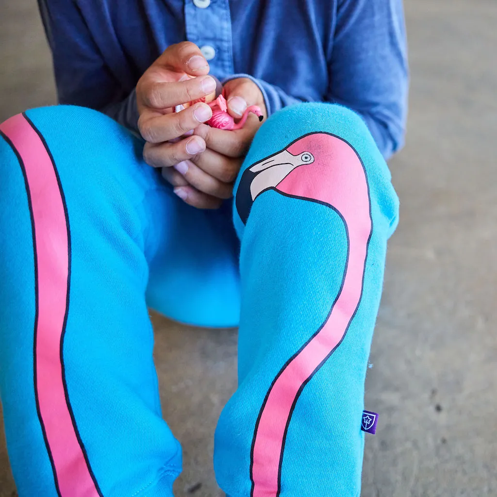 Flamingos Fuzzy Fleece Jogger Pants