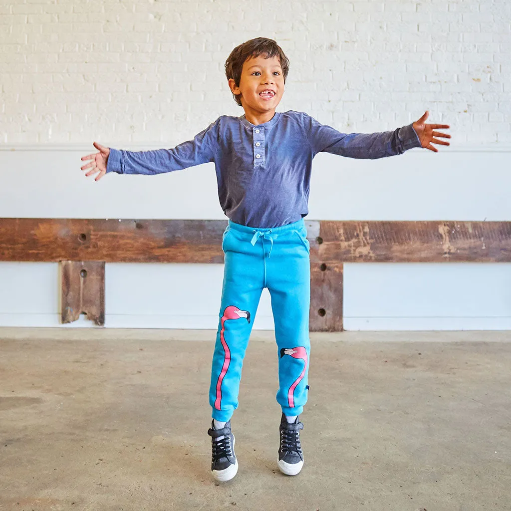 Flamingos Fuzzy Fleece Jogger Pants