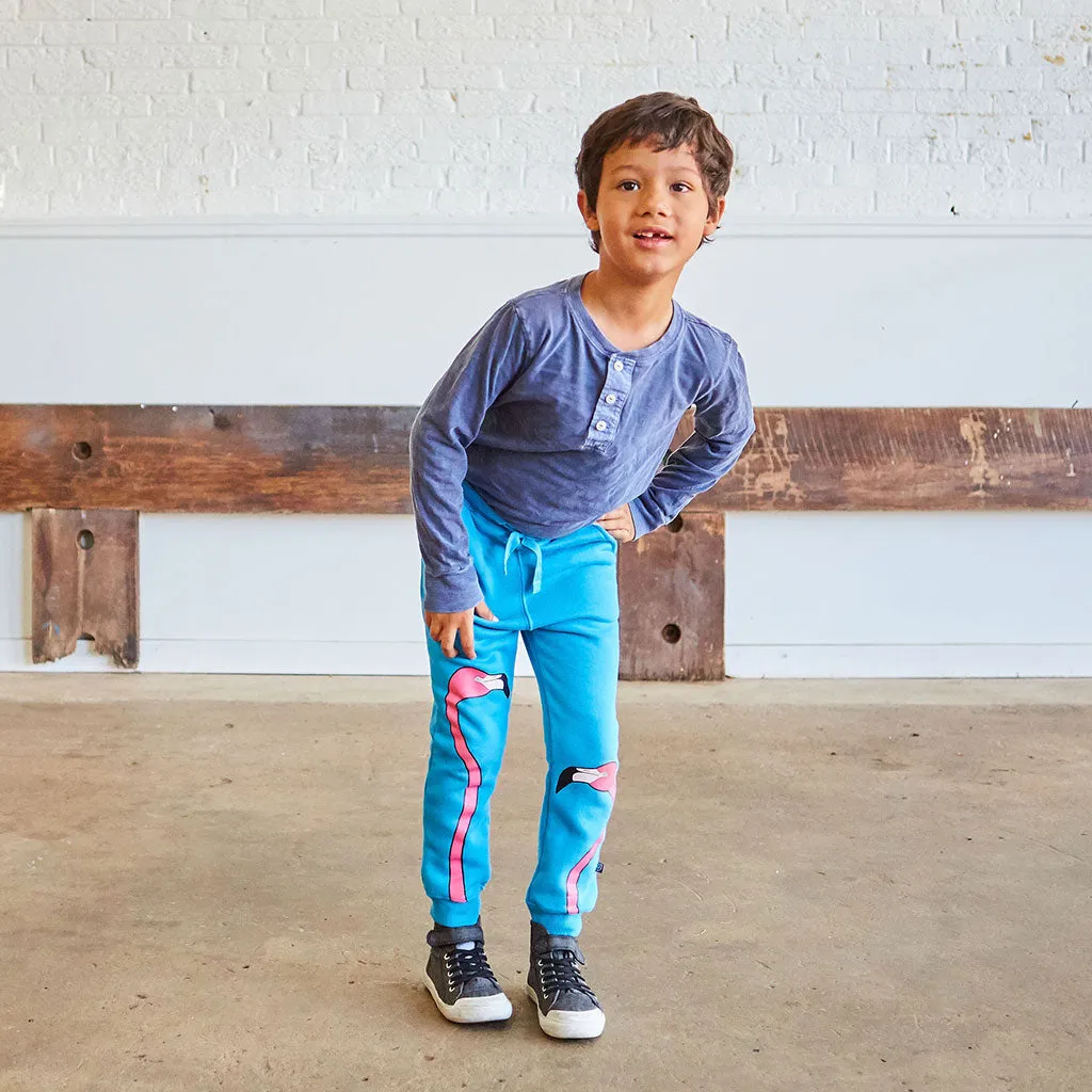 Flamingos Fuzzy Fleece Jogger Pants