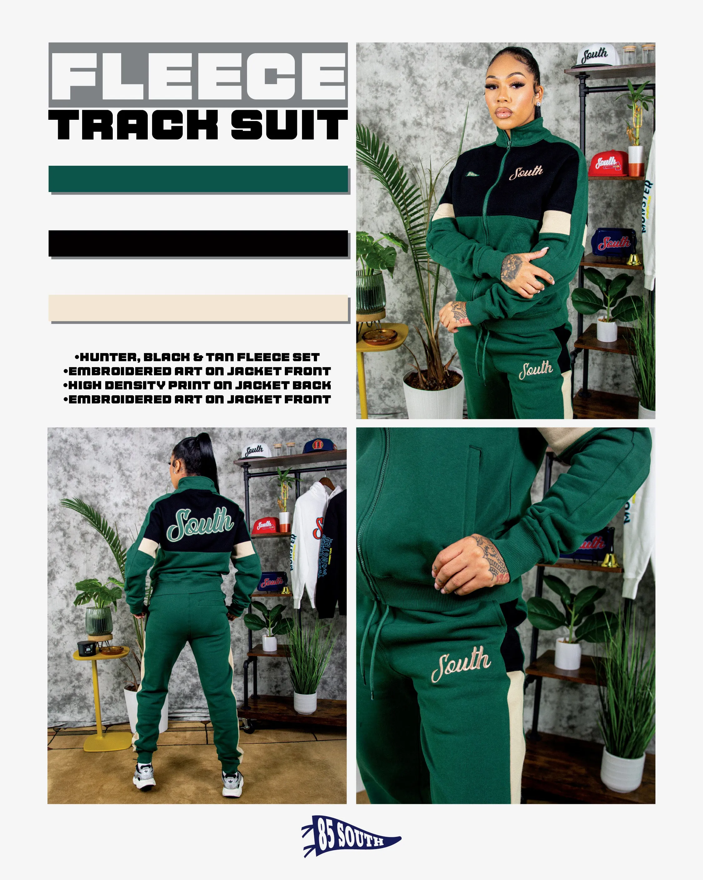 Fleece Track Pants- Rolex Combo