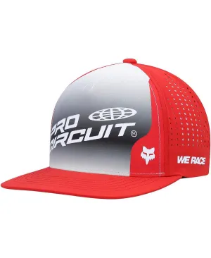 Foyl Pro Circuit Snapback Fox Men's Grey-Red Adjustable Baseball Cap