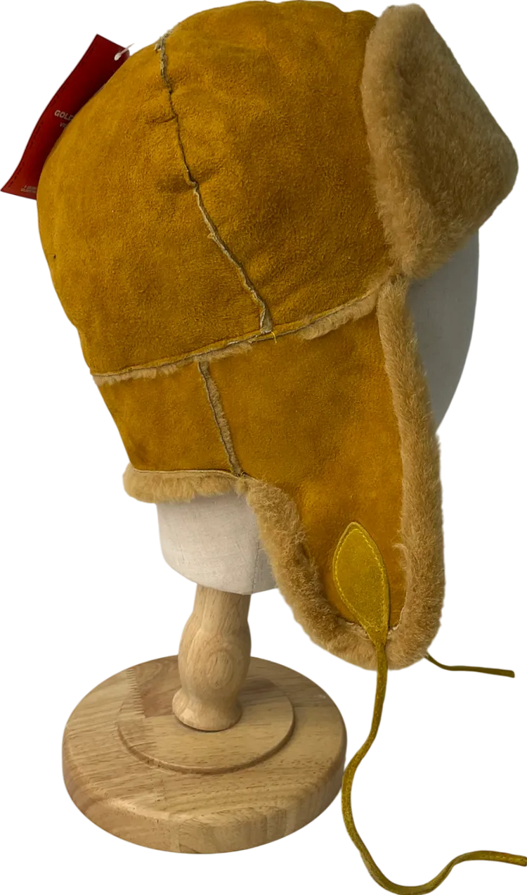goldsmith Yellow Vintage Sheepskin trapper Hat
