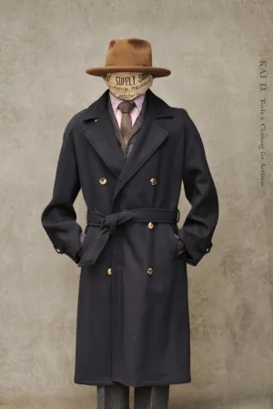 Grandad Wool Trench - Navy - 46, 48 (NO RETURN)