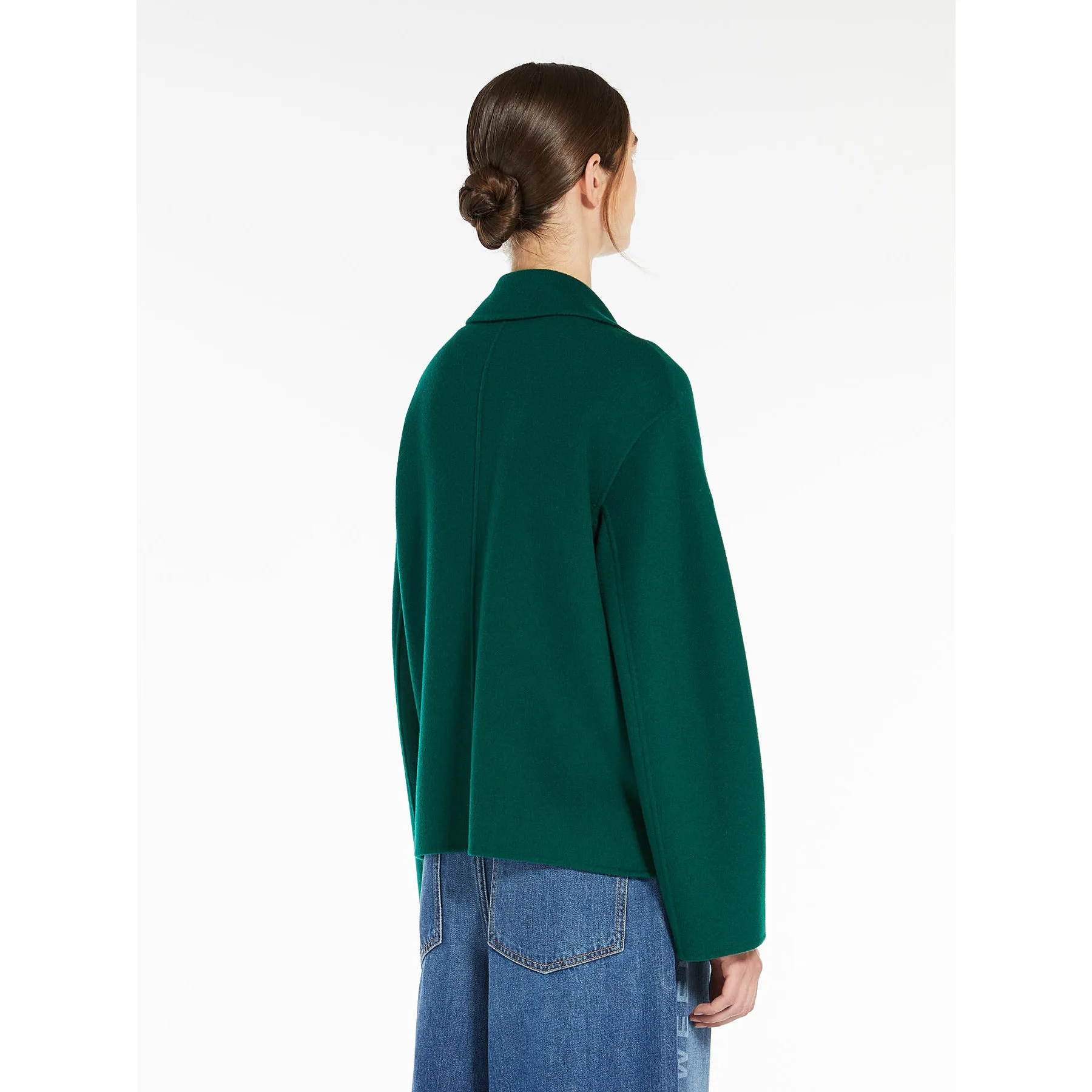 green Double-sided single-breasted jacket