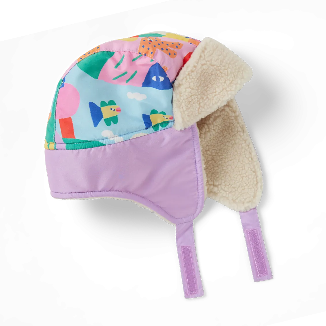 Halcyon Nights Sherpa Trapper Hat - Rainbow Valley