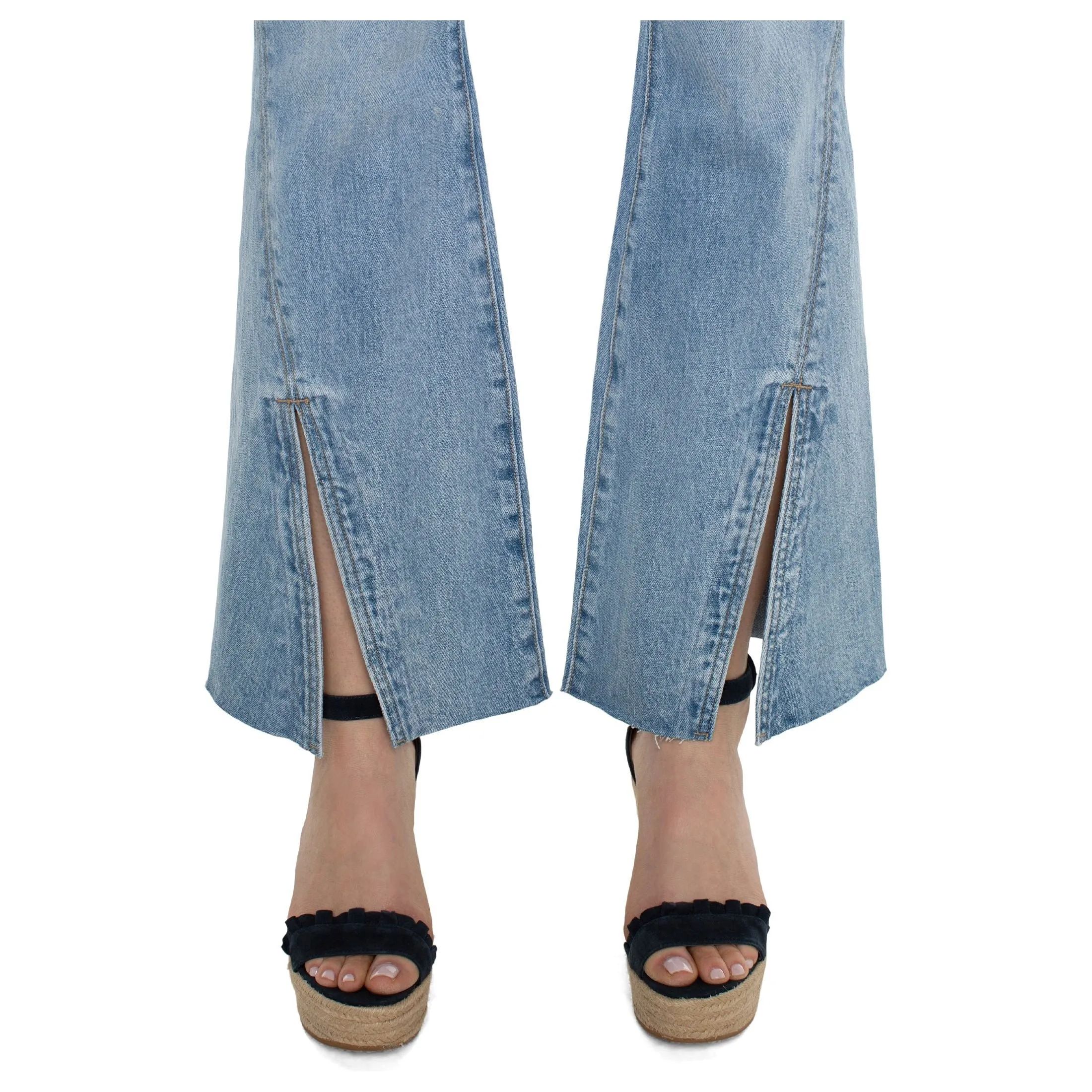 Hannah Hi-Rise Flare with Twisted Side Seam Slit
