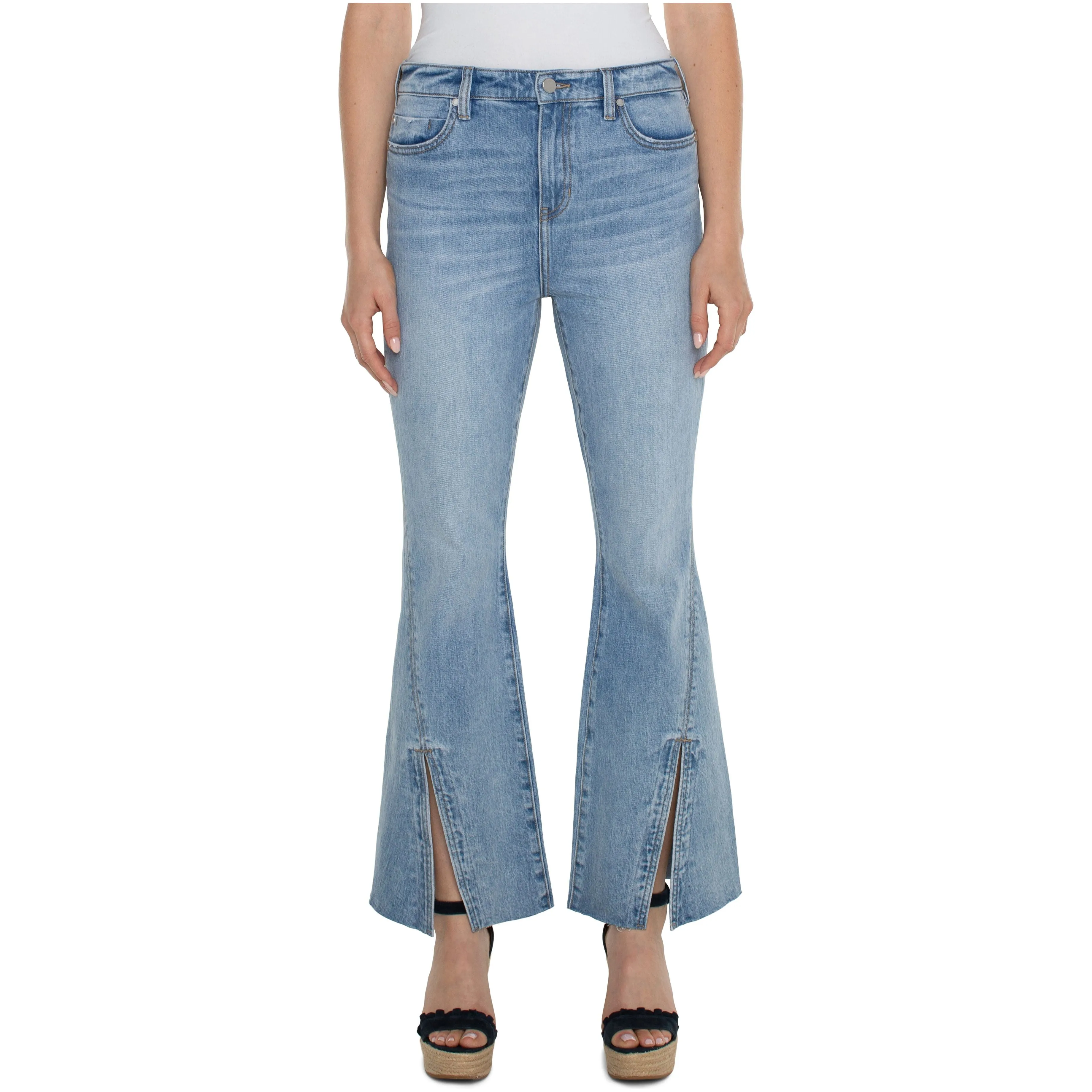 Hannah Hi-Rise Flare with Twisted Side Seam Slit