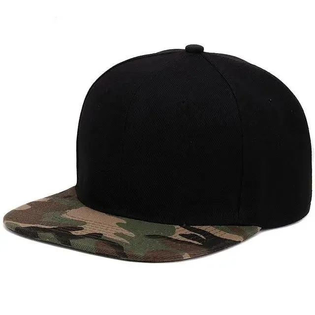 HATLANDER Camouflage Snapback Polyester Cap Blank Flat Camo Baseball Cap With No Embroidery Mens Cap and Hat for Men And