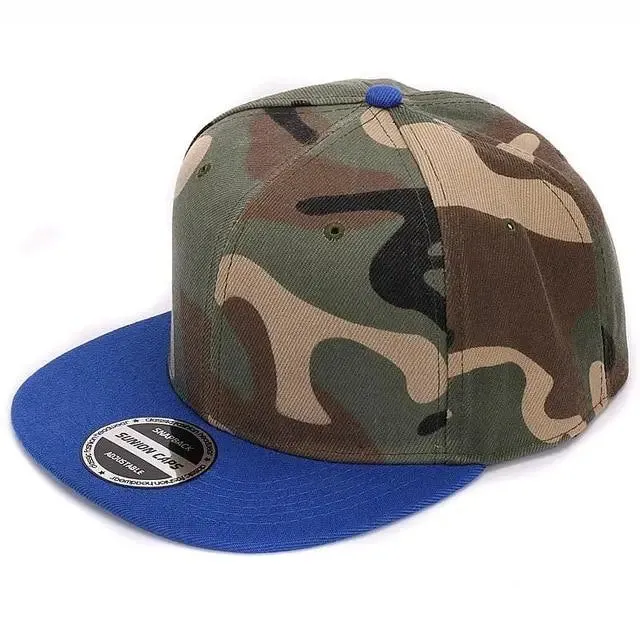 HATLANDER Camouflage Snapback Polyester Cap Blank Flat Camo Baseball Cap With No Embroidery Mens Cap and Hat for Men And