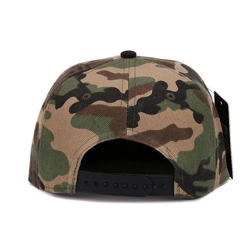 HATLANDER Camouflage Snapback Polyester Cap Blank Flat Camo Baseball Cap With No Embroidery Mens Cap and Hat for Men And