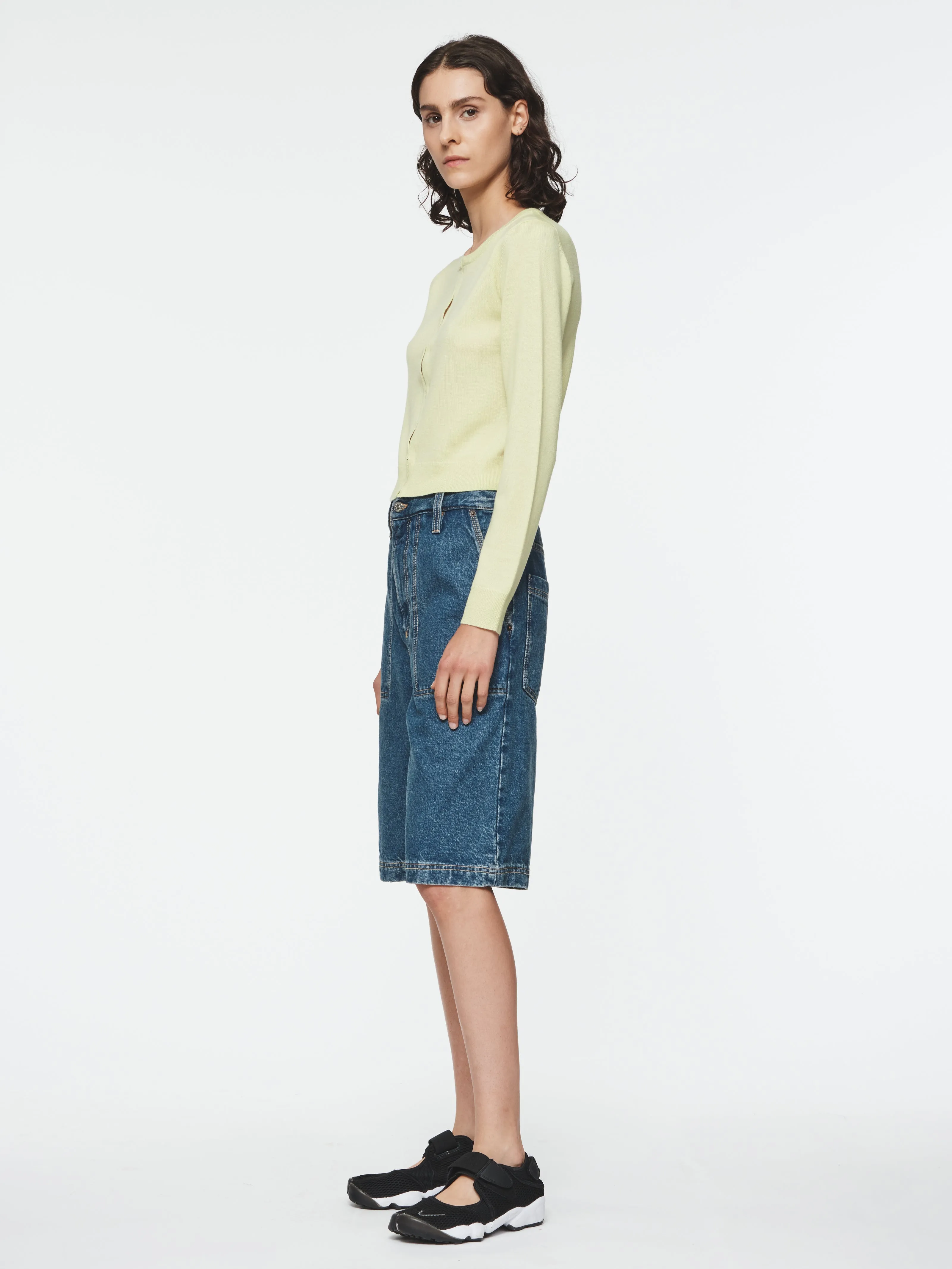 Hook & Eye Cardigan in Post It Yellow