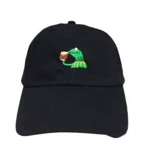 KERMIT NONE OF MY BUSINESS UNSTRUCTURED DAD HAT CAP FROG TEA LEBRON JAMES