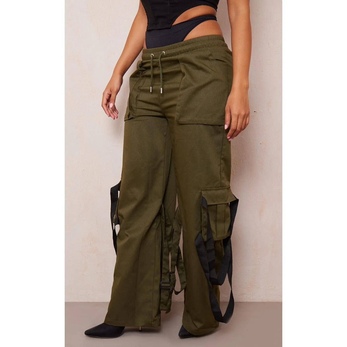 Khaki Utility Cargo Trousers