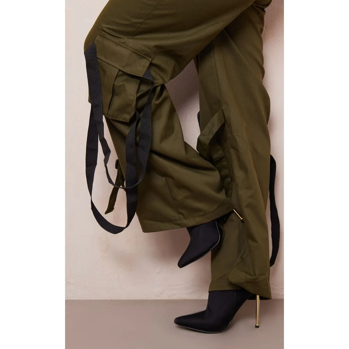 Khaki Utility Cargo Trousers