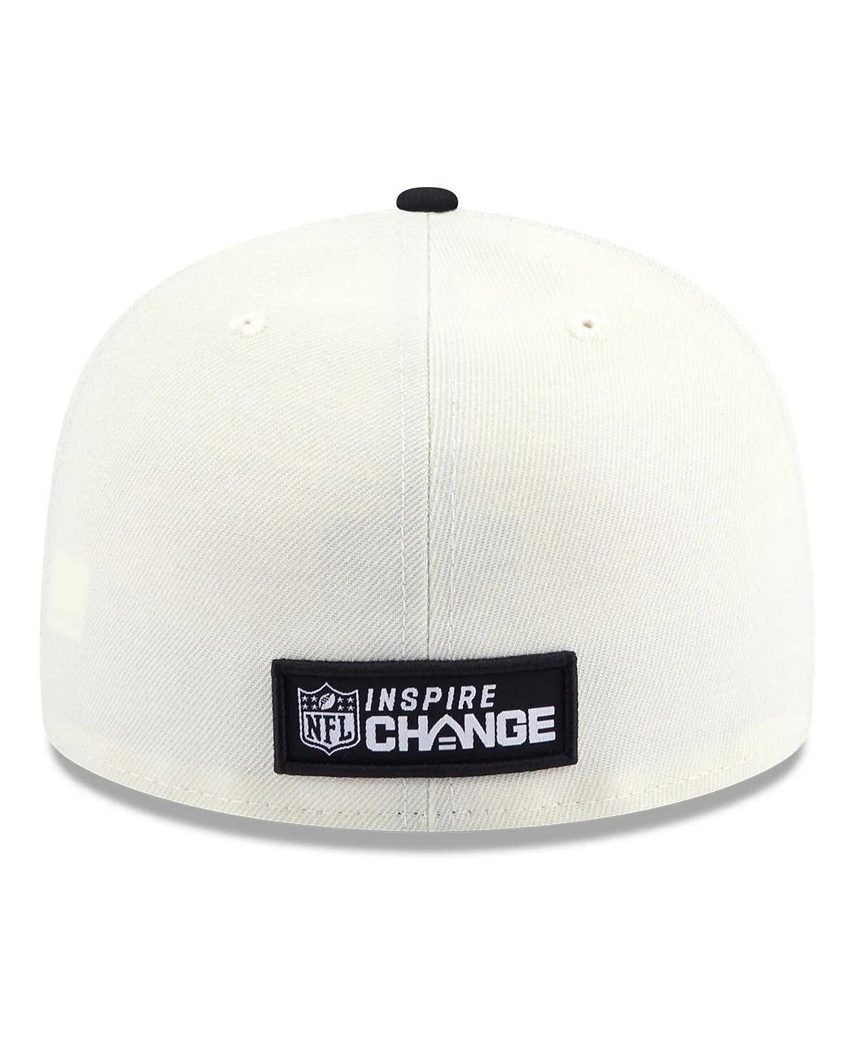 Los Angeles Rams 2022 Men's Cream and Black Fitted Hat Inspire Change 59FIFTY New Era