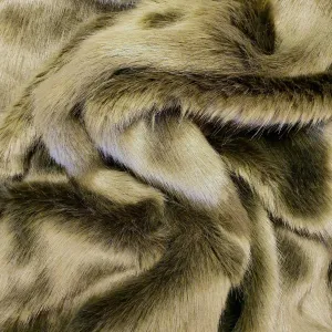 Luxury Faux Fur - long hair Dark Olive