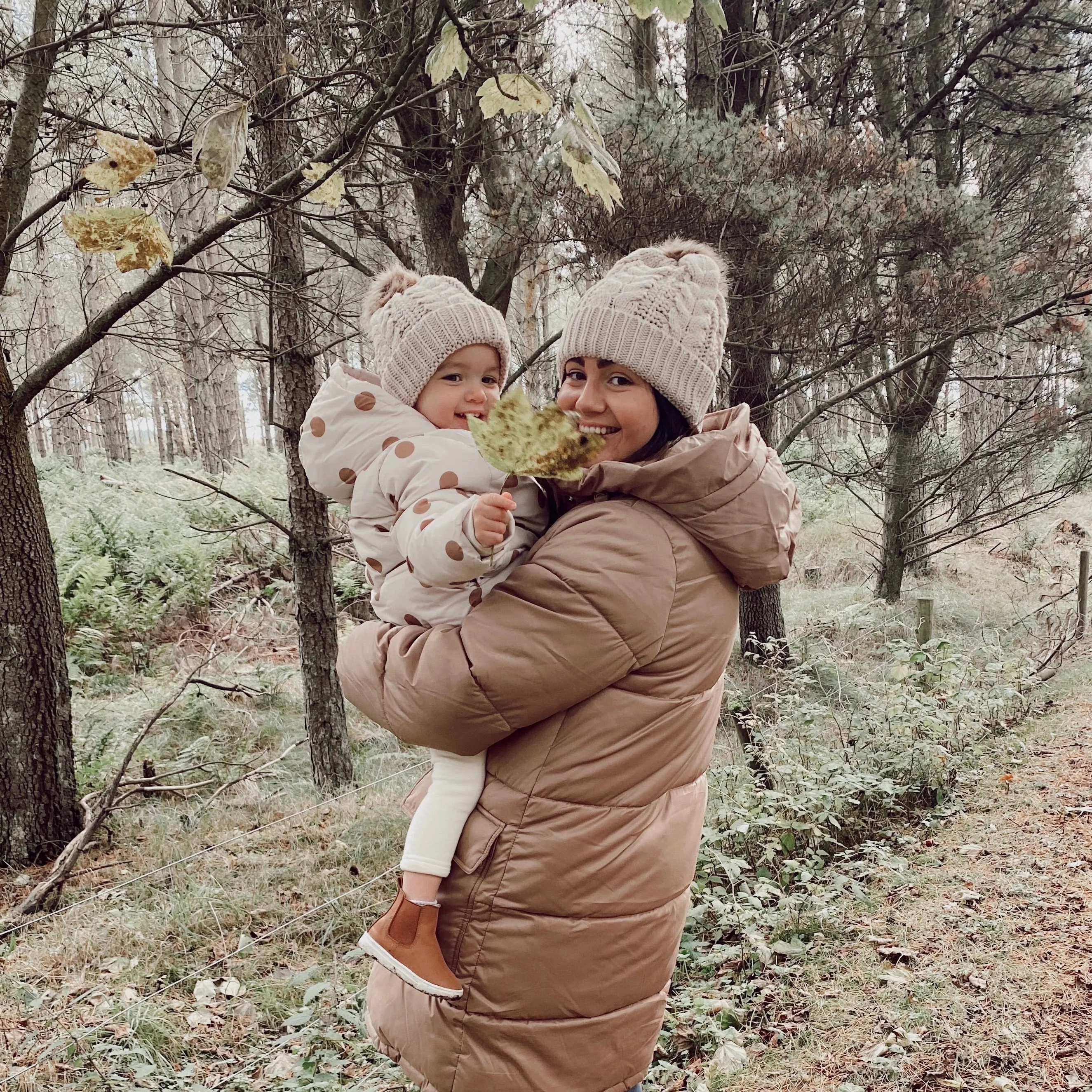 Matching Mama & Baby Hats - Plaited Style - Beige