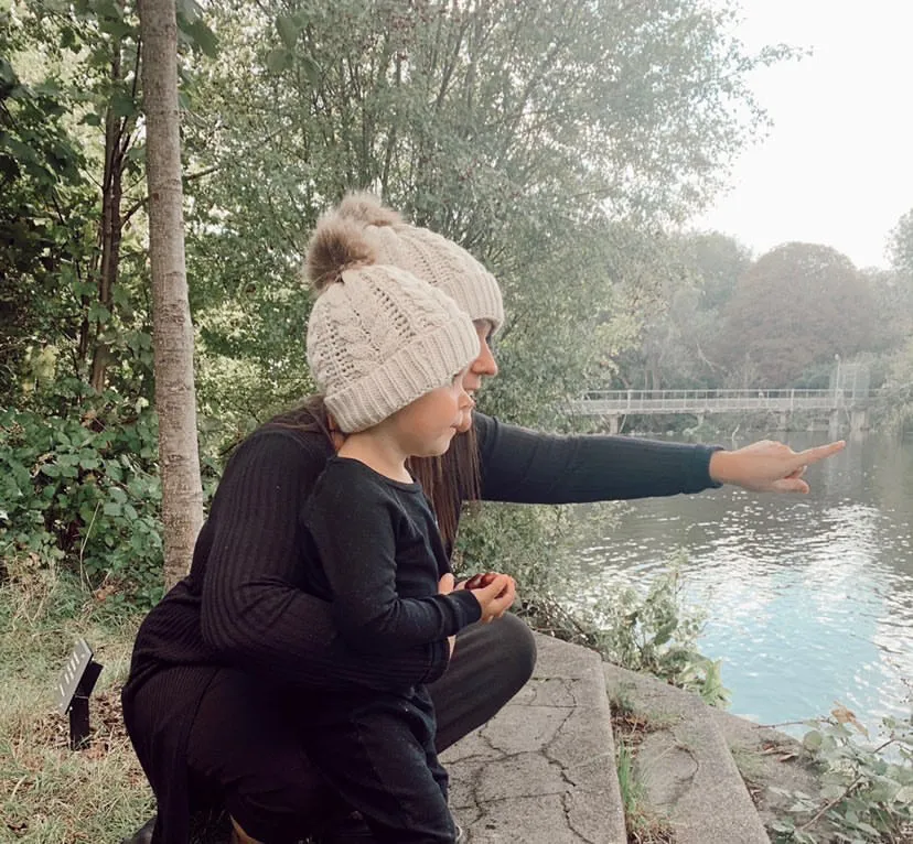 Matching Mama & Baby Hats - Plaited Style - Beige