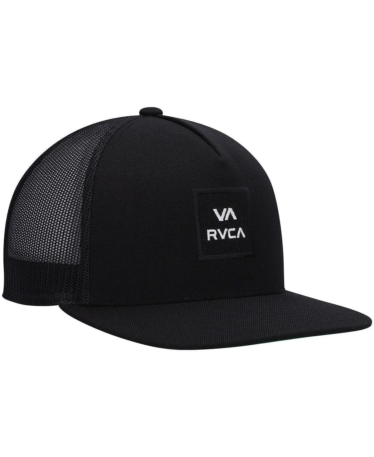 Men's Black All the Way Trucker Snapback RVCA Cap