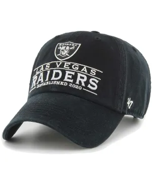 Men's Black Las Vegas Raiders Vernon Clean Up '47 Brand Adjustable Cap