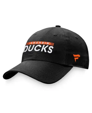 Men's Branded Black Adjustable Anaheim Ducks Authentic Pro Rink Fanatics Cap
