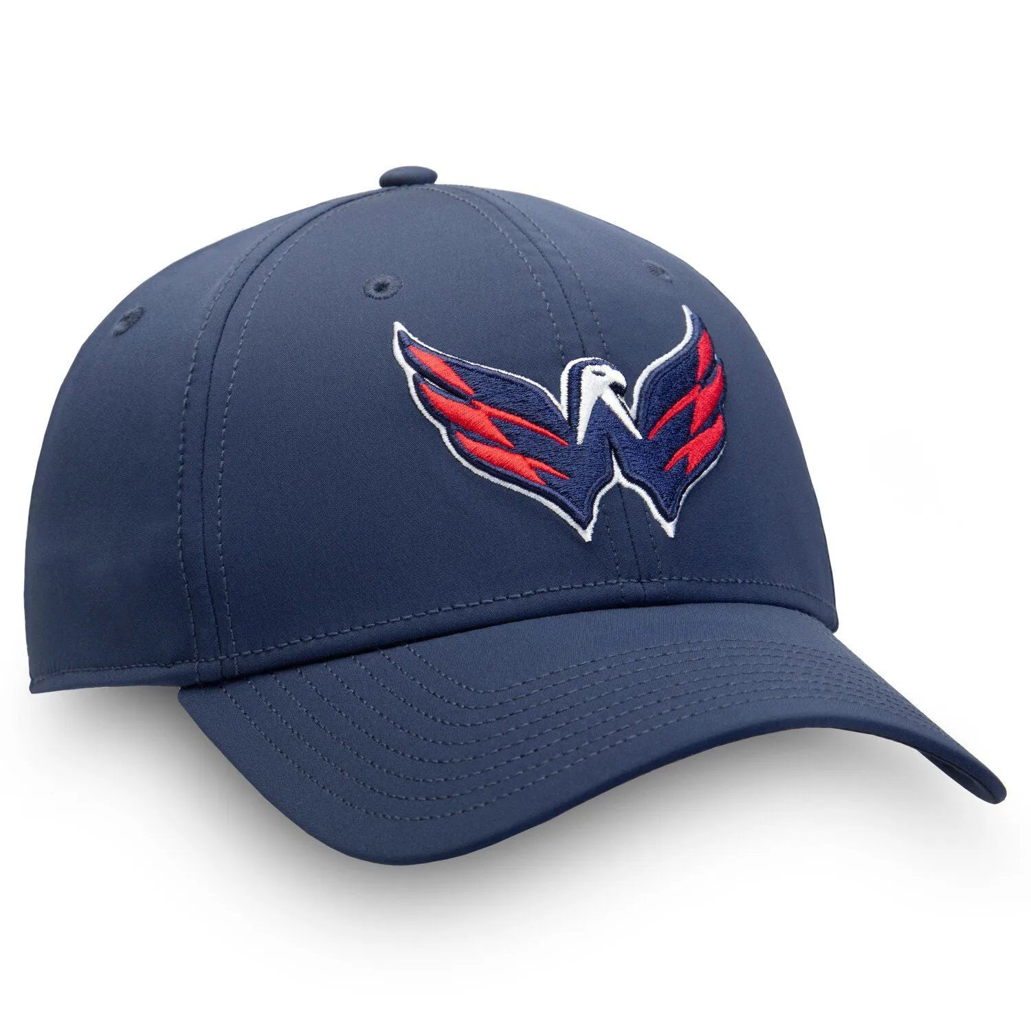 Men's Fanatics Navy Hat with Washington Capitals Core Logo Raised Flexible Speed Cap
