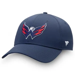 Men's Fanatics Navy Hat with Washington Capitals Core Logo Raised Flexible Speed Cap