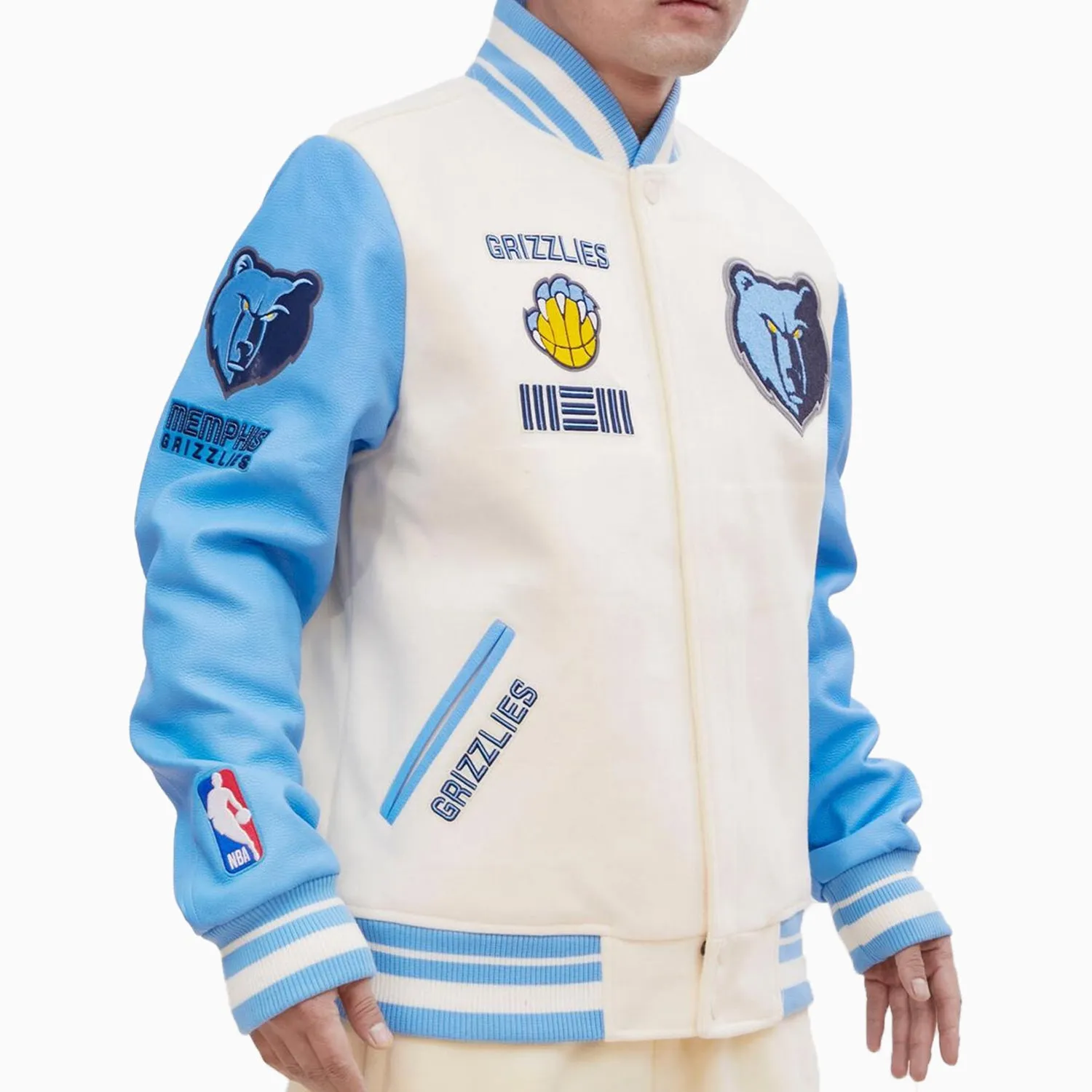 Men's Memphis Grizzlies Retro Classic Rib Wool Varsity Jacket
