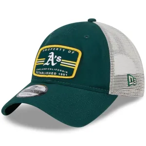 Men's New Era Green Oakland Athletics Property Trucker 9TWENTY Snapback Cap