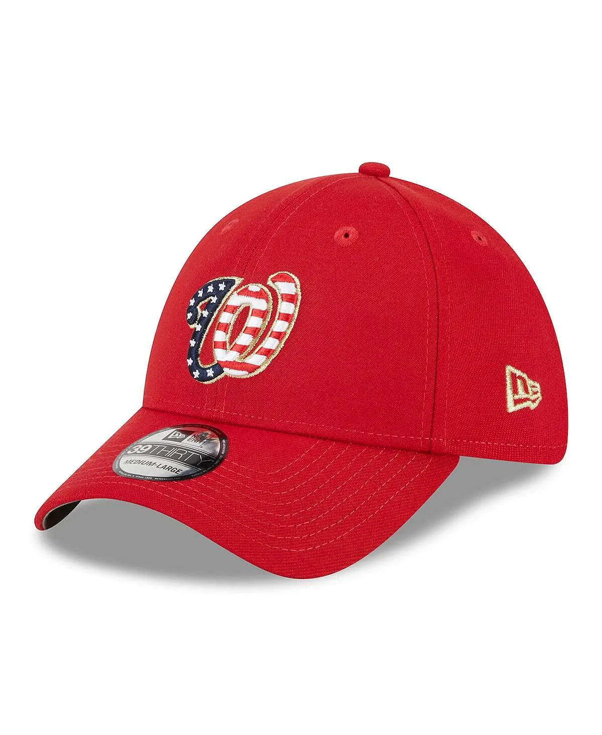 Men's Red Flex Fit Cap for 2023 Washington Championships Fourth of July 39THIRTY New Era