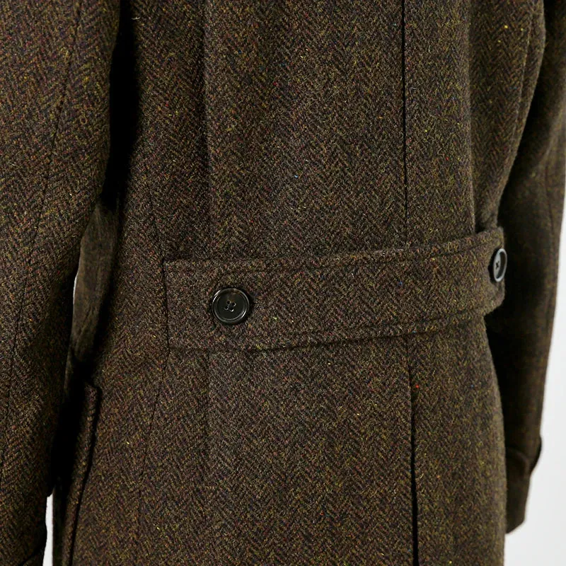 Men's Tweed Overcoat Double-breasted Business Style Coat