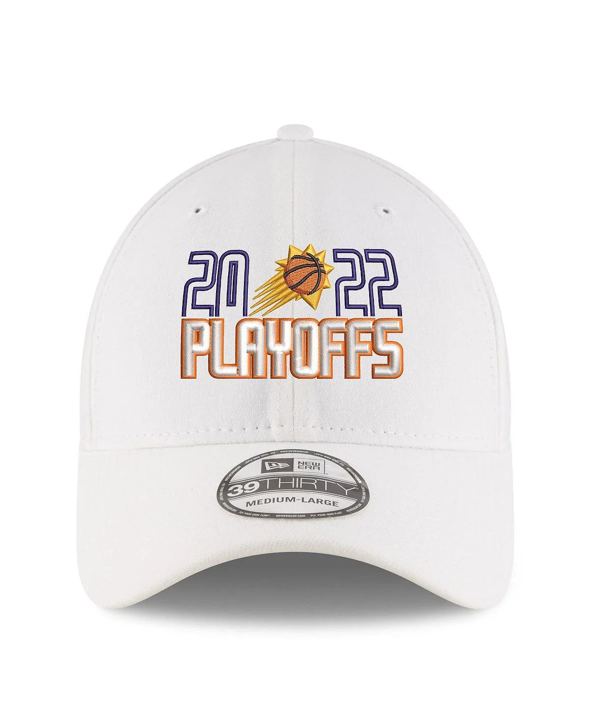 Men's White Phoenix Suns 2022 NBA Playoffs Bubble Letter Cap 39THIRTY Flex Hat New Era