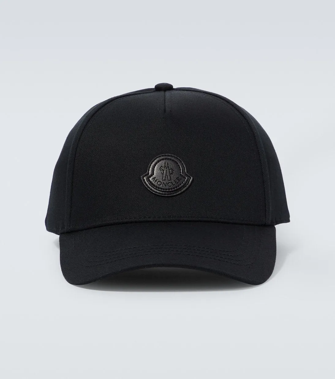 Moncler cotton baseball cap, black