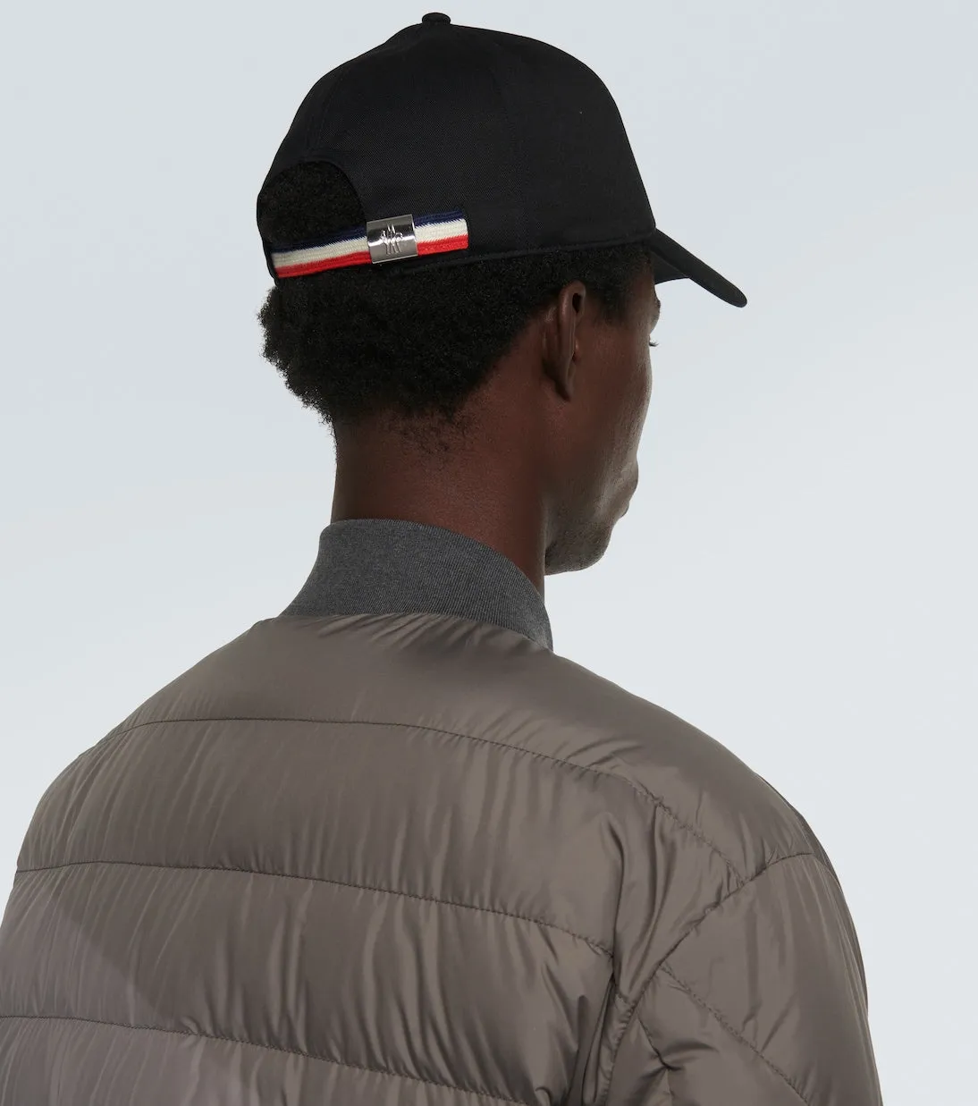 Moncler cotton baseball cap, black