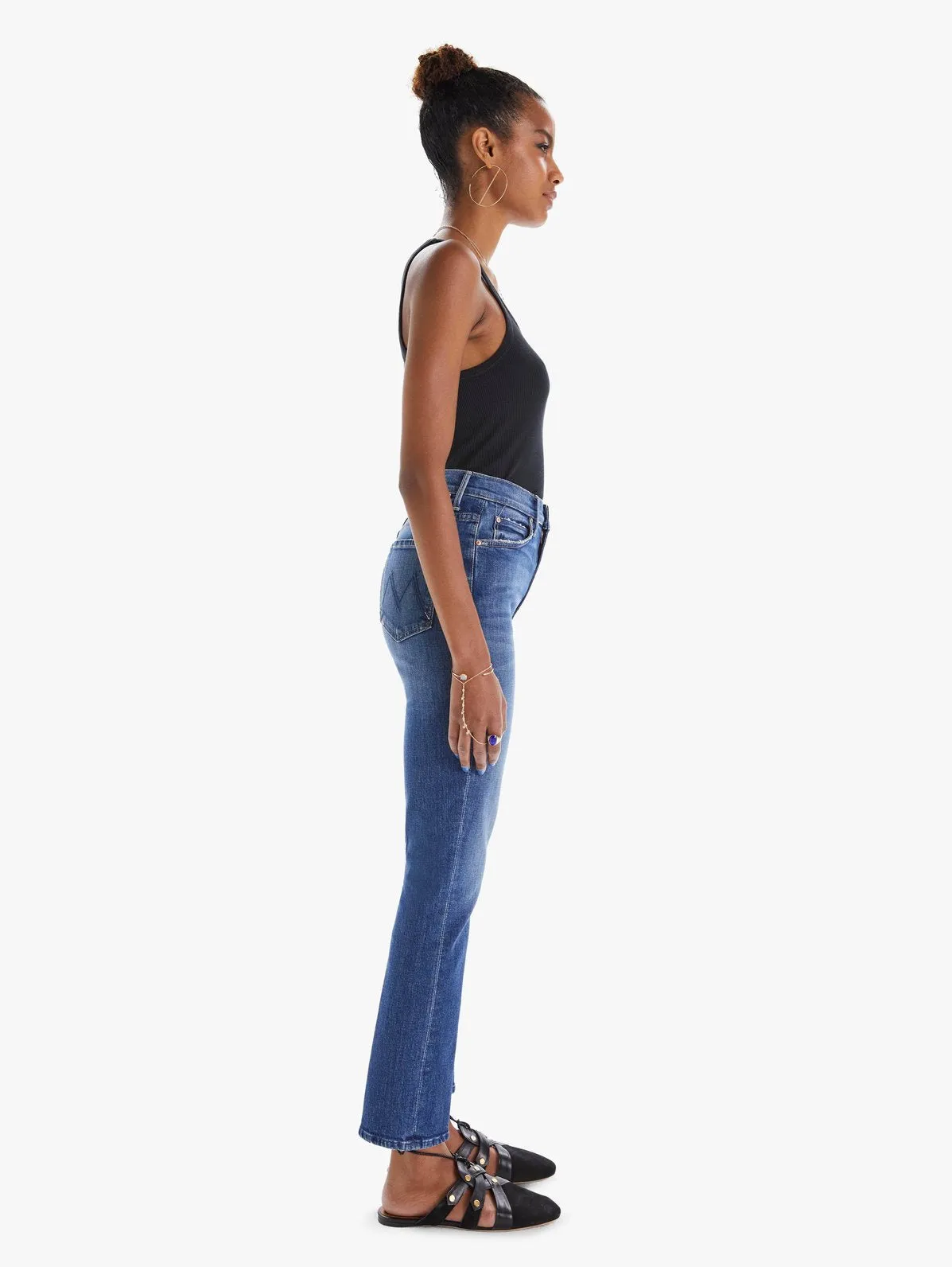 Mother Denim - The Swooner Rascal Straight Leg Ankle Jean in Where is my Mind
