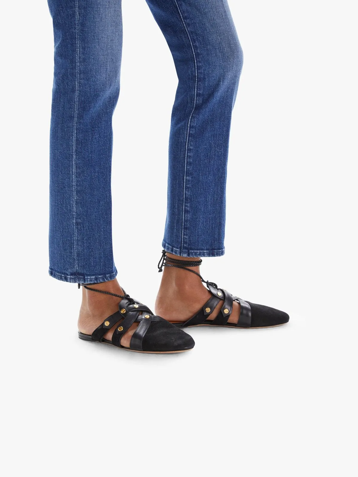 Mother Denim - The Swooner Rascal Straight Leg Ankle Jean in Where is my Mind