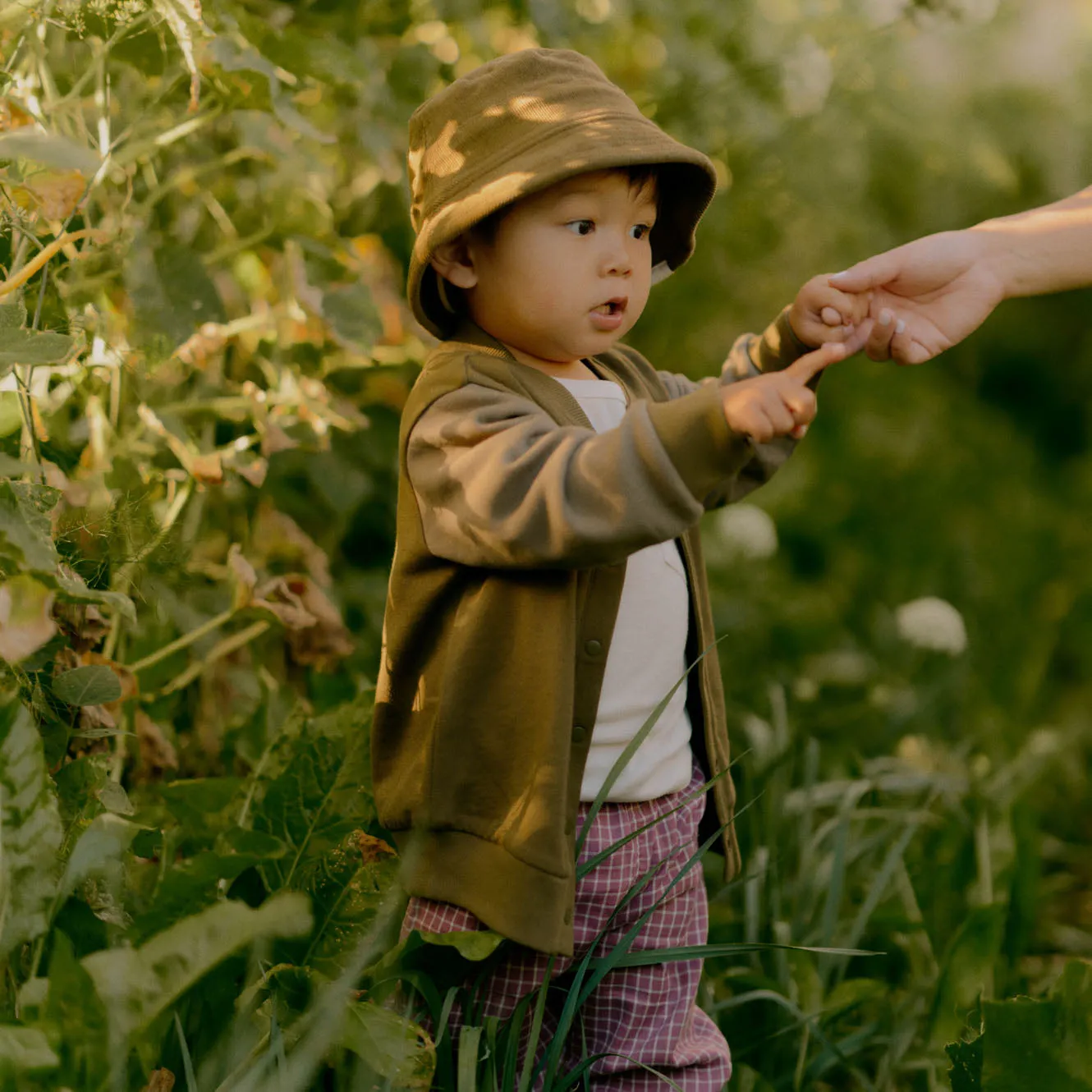 Nature Baby Bucket Sunhat Cord - Herb