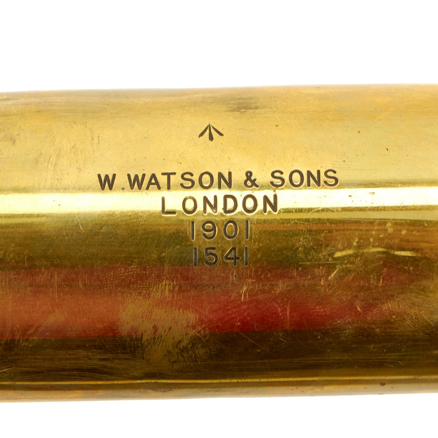 Original British WWI Named Officer's Large Two Draw Telescope by Watson & Sons London - Dated 1901