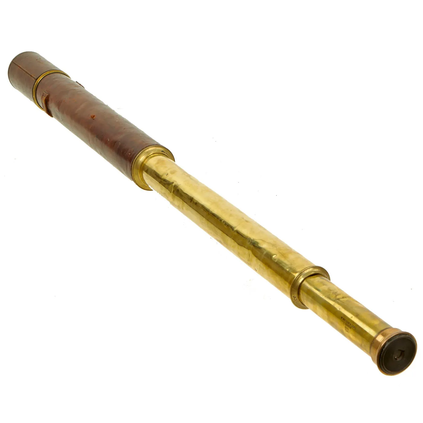 Original British WWI Named Officer's Large Two Draw Telescope by Watson & Sons London - Dated 1901