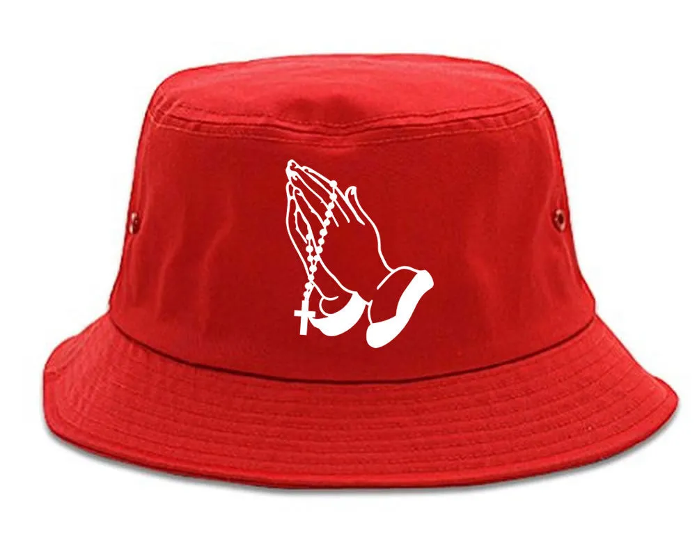 Prayer Hands Praying Rosary Bucket Hat