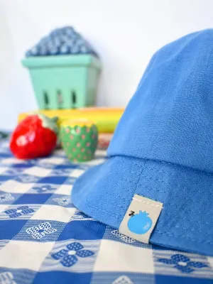"Tutti Frutti" Linen bucket hat - Blueberry