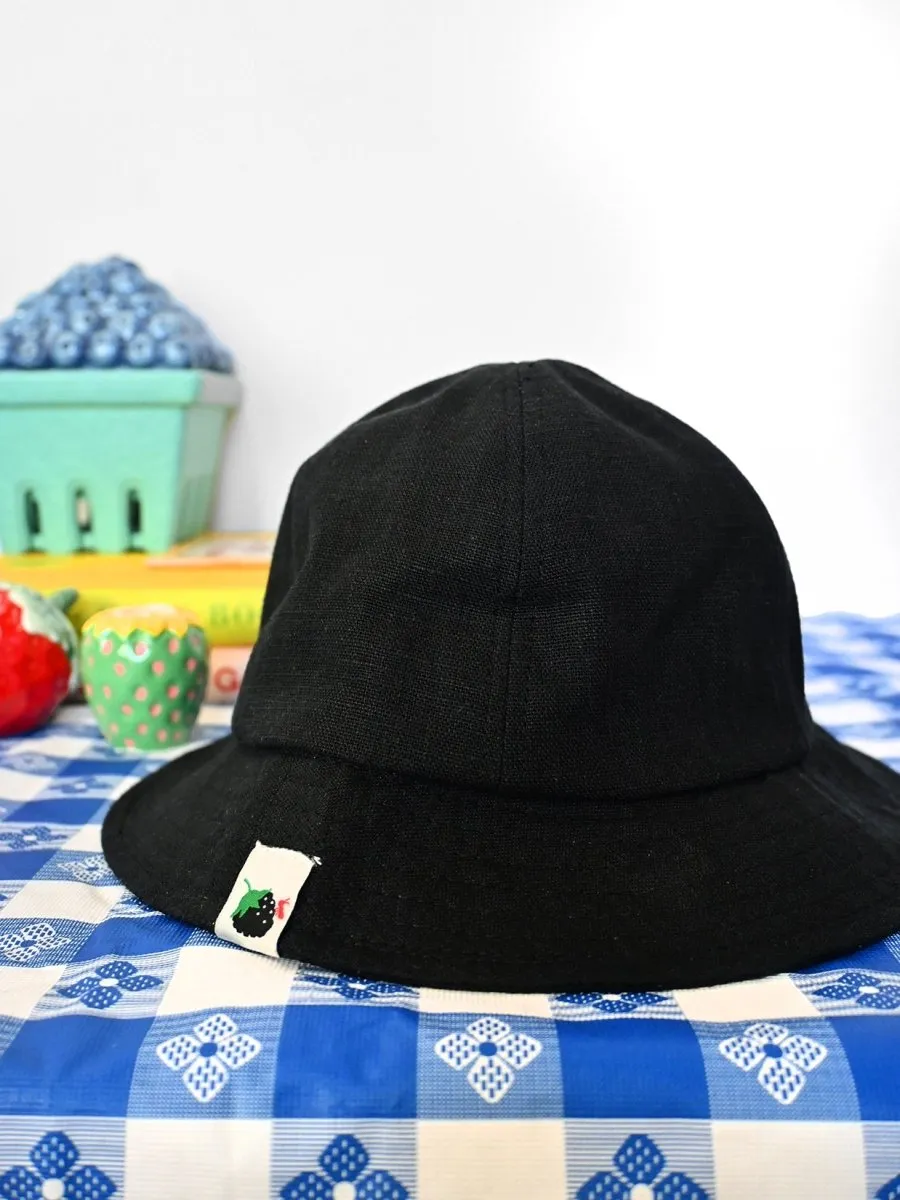 "Tutti Frutti" Linen bucket hat - Blueberry