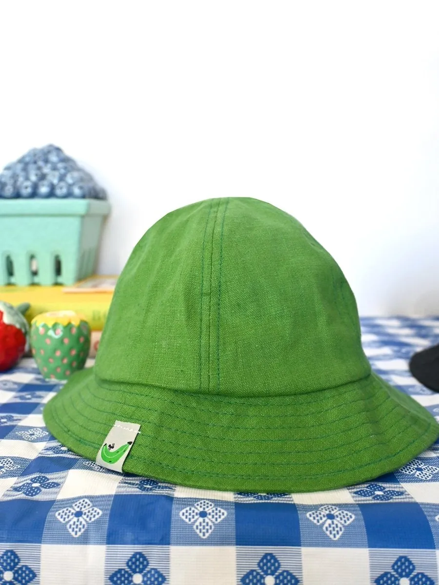 "Tutti Frutti" Linen bucket hat - Blueberry