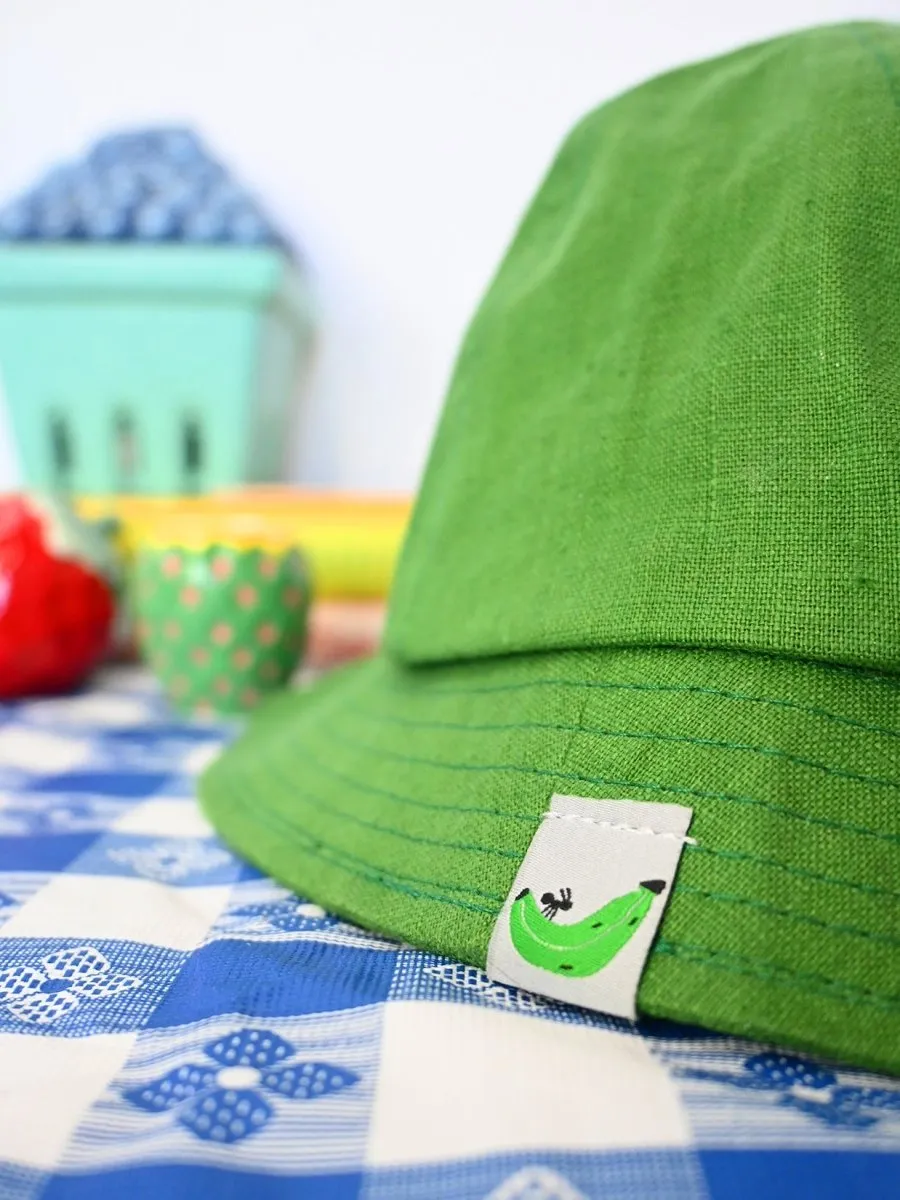 "Tutti Frutti" Linen bucket hat - Blueberry
