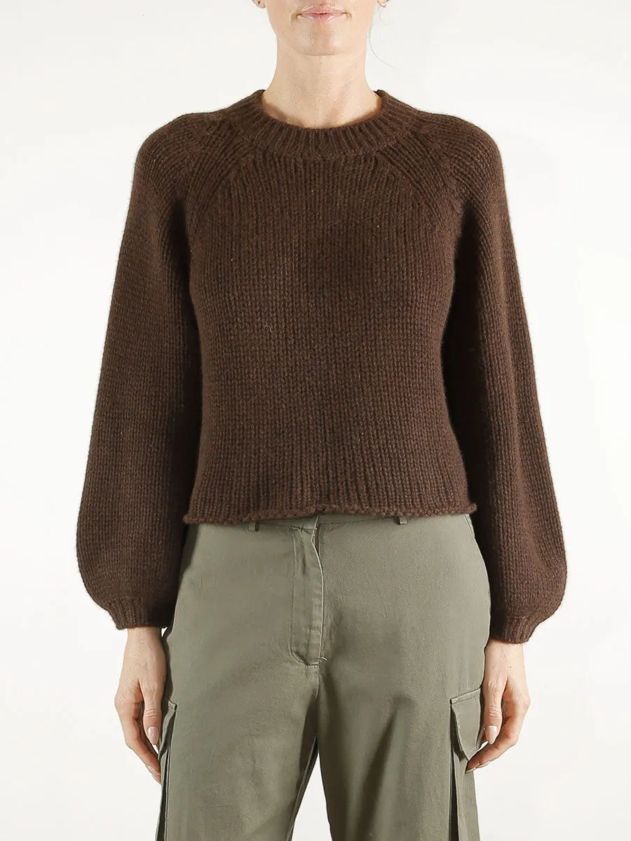 Rikka Pullover in Recycled Cashmere - Americano