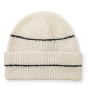 Samsoe & Samsoe Nor Hat – Tapioca Black Stripe