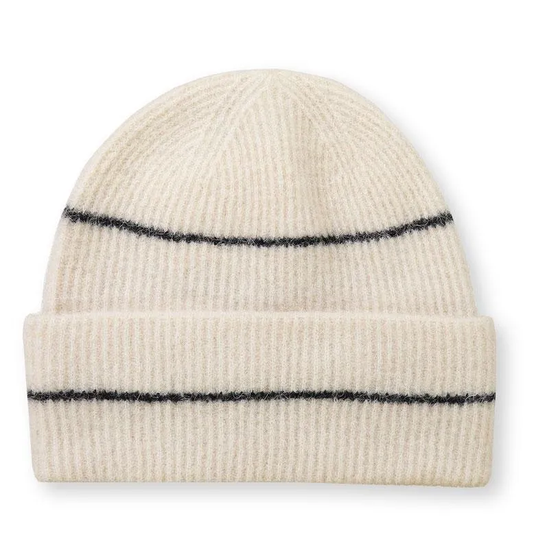 Samsoe & Samsoe Nor Hat – Tapioca Black Stripe