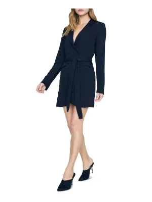 Sanctuary Women's Show Stopper Double Breasted Belted Mini Dress Black Size Medium